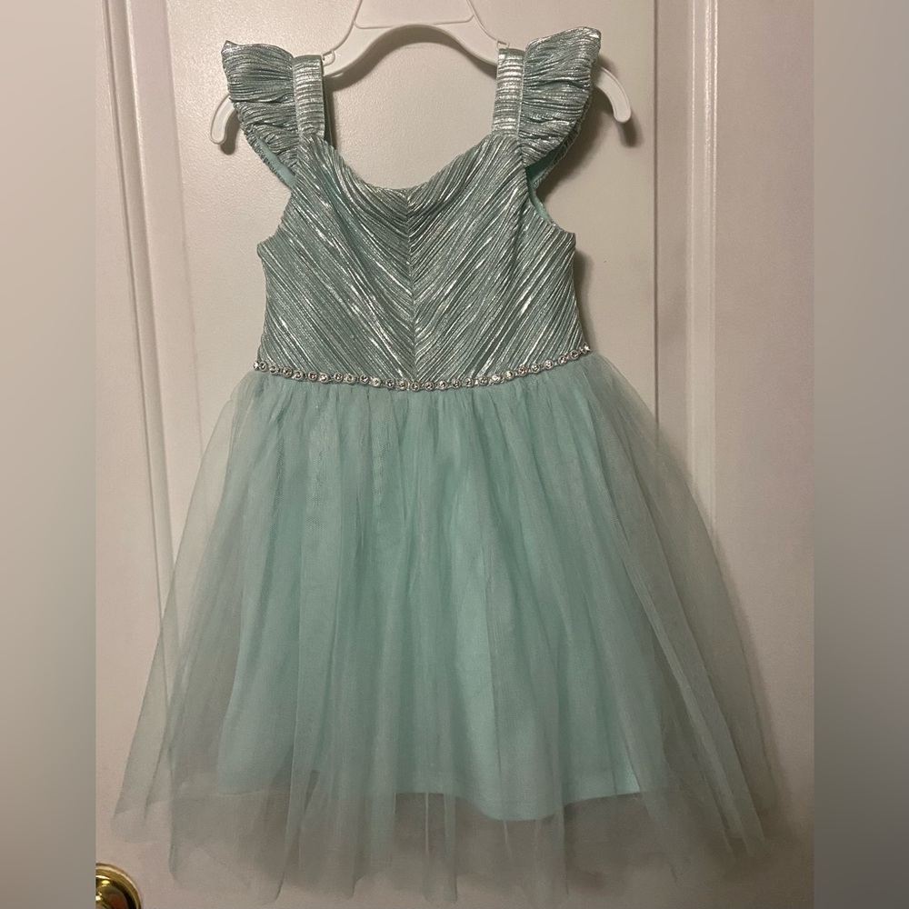 Sparkling aqua girls Dress